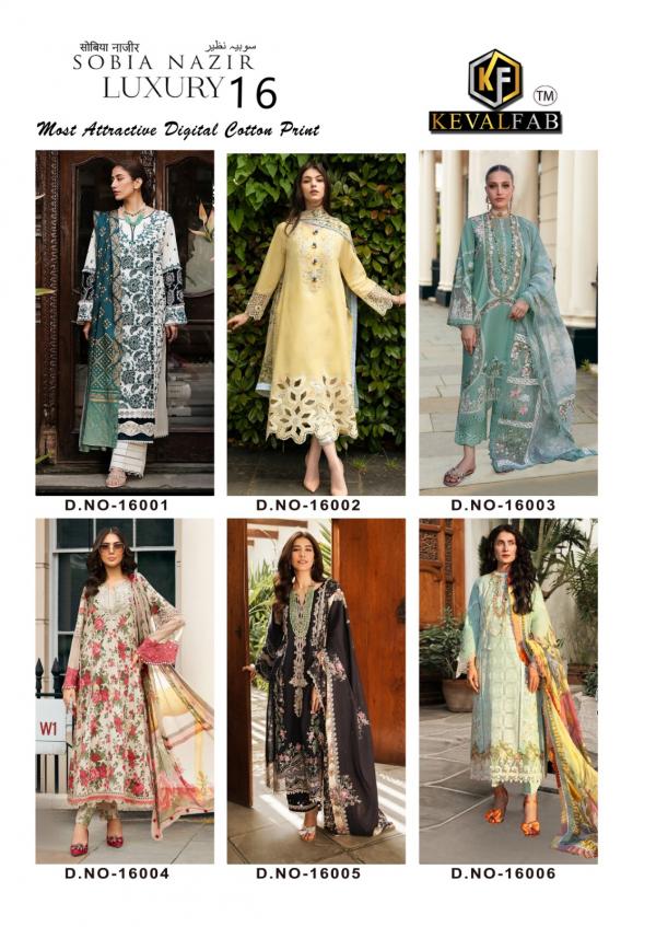 KevalFab Sobia Nazir Vol-16 – Karachi Dress Material